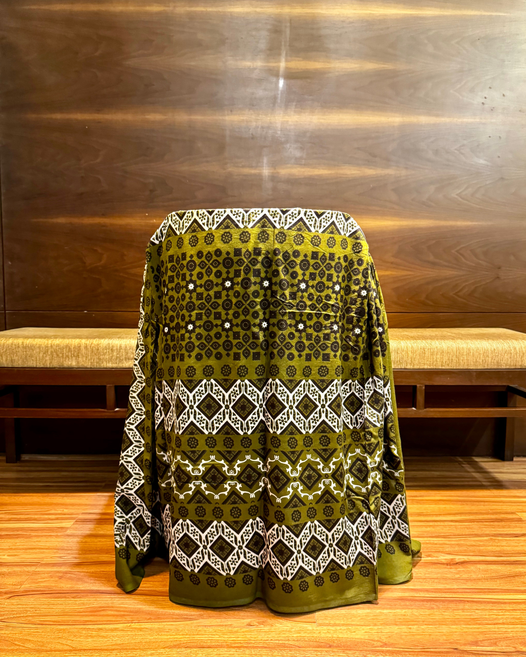 Green Ajrakh Pure Cotton Dupatta
