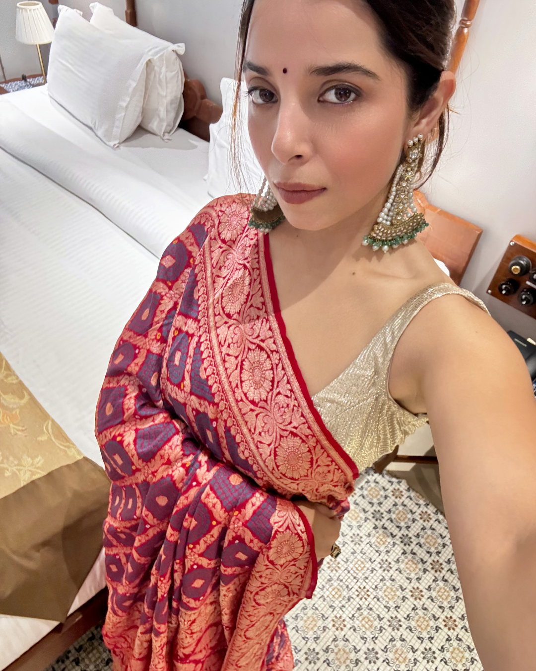 Pure Georgette Bandhani Saree