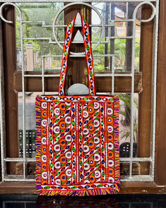 Handcrafted Kutchi Embroidered Tote Bag