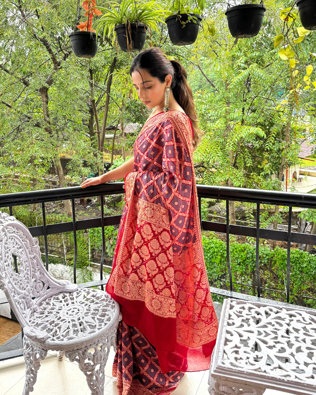 Pure Georgette Bandhani Saree